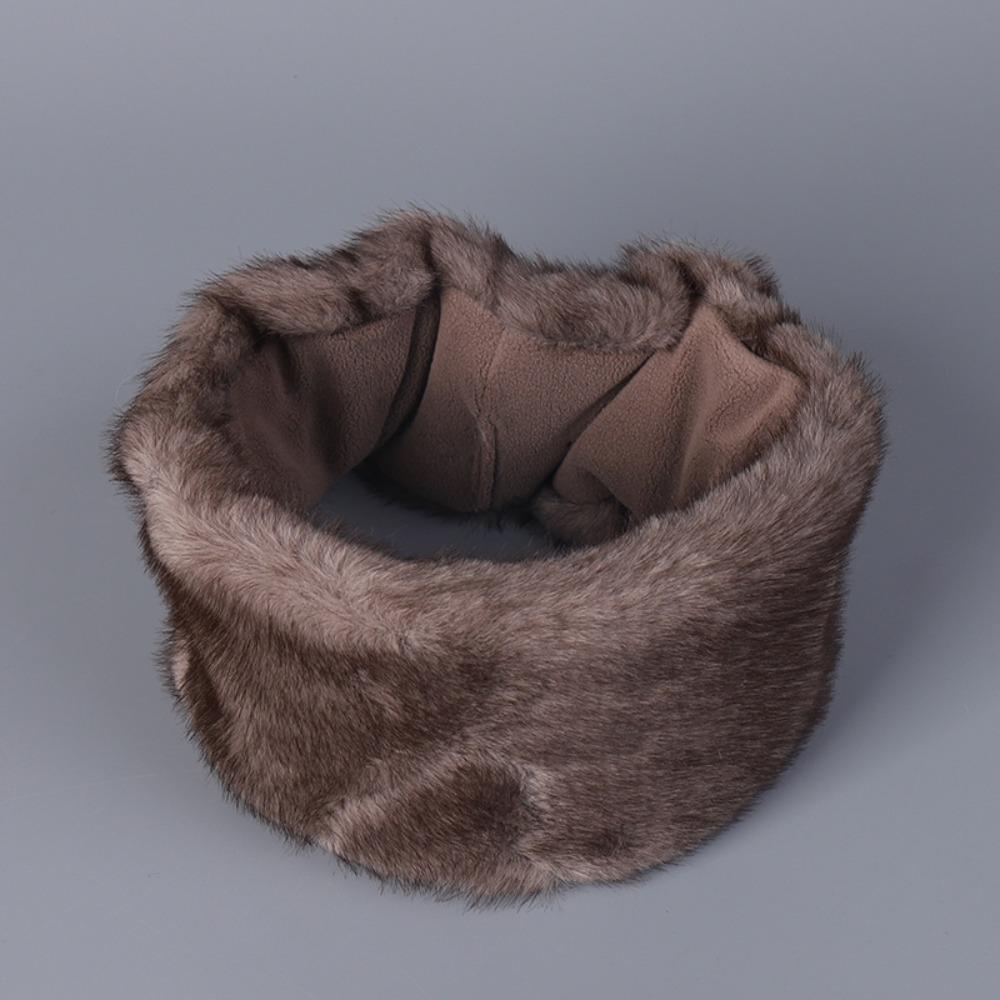 

Faux Fur Plush Headband Windproof Winter Headband Fashion Headband Scarf Winter 3