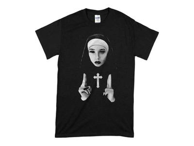 Horror Unheilige Nonne T-Shirt Herren Damen 100% Baumwolle Große Größen Übergroß Sommer Bedruckt Lässig Streetwear Rundhals Unisex T-Shirts 43001
