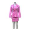 FD430 Autumn/Winter 2024 Women's Chic Two-Piece Set: Blazer & Midi Skirt