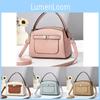 Chic Summer Small Square Bag For Women In Trendy Color Block Soft Leather With Zipper Closure