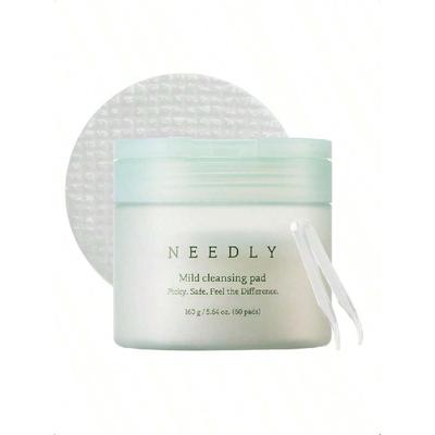 NEEDLY Mildes Reinigungspad 160ml(60 Pads) | Dreifache Tiefenreinigung | Ein-Schritt Make-up Entferner | Barrierepflege-Reiniger für empfindliche Haut
