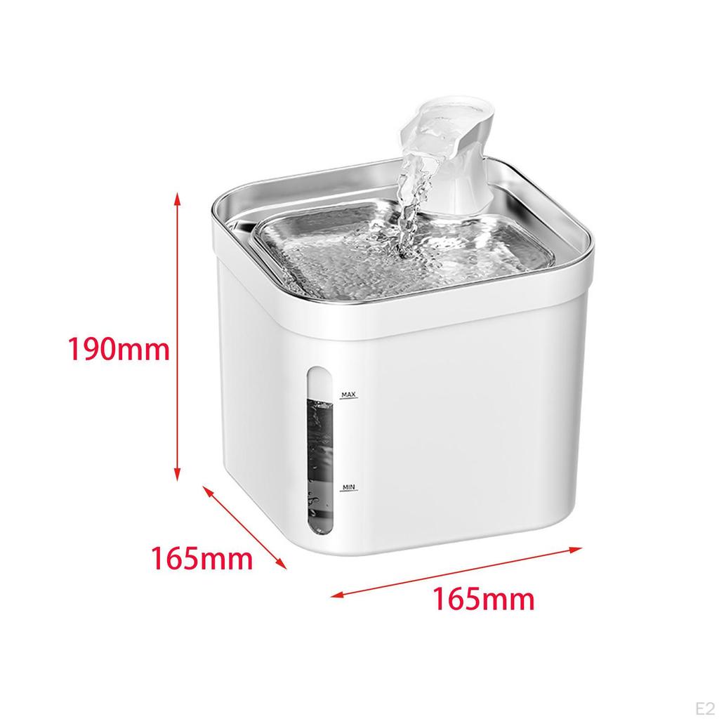 2.2L Dog Water Dispenser Low Noise with Circulating System, Pet Drinking Feeder, Portable Cat