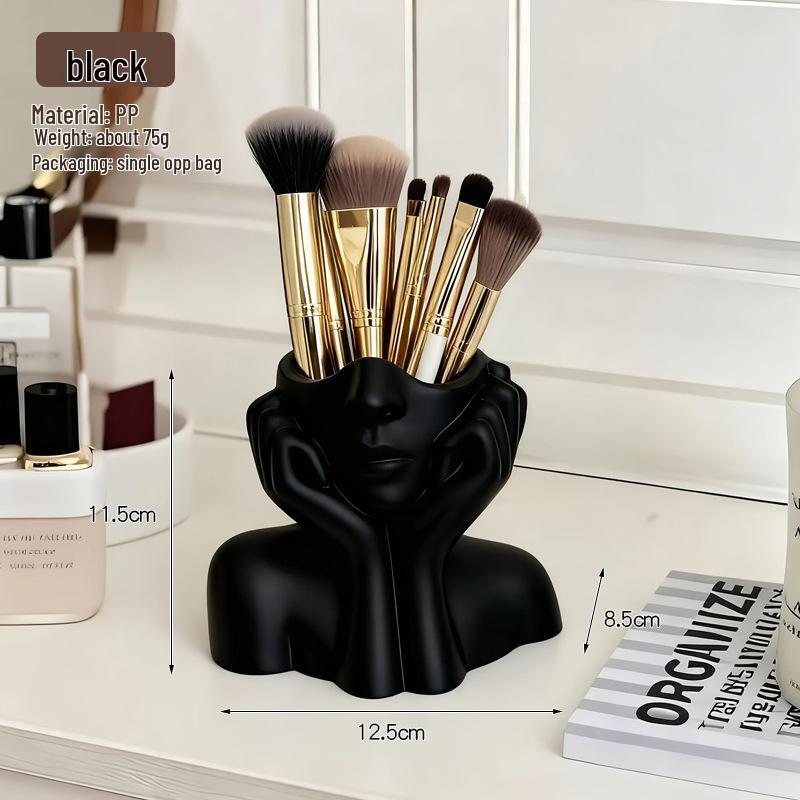 Creative Human Body Art Storage Tube: Desktop Makeup Brush & Pen Holder