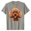 Playful Toy Poodle Face, Funny Dog T-Shirt Cotton Unique Tops & Tees Funny Man T Shirts