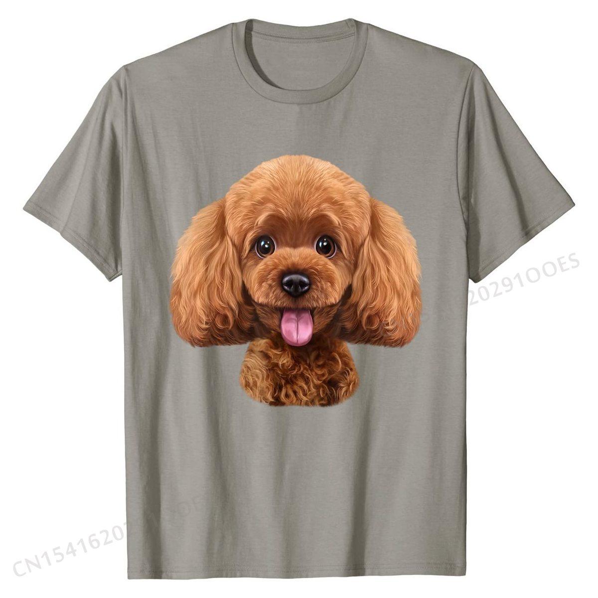 

Playful Toy Poodle Face, Funny Dog T-Shirt Cotton Unique Tops & Tees Funny Man T Shirts 4XL