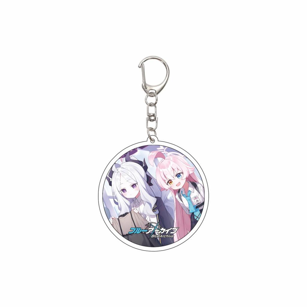 55MM Anime Blue Archive Keychain Asagi Mutsuki/Kurodate Haruna/Himuro Sena Key Chain Acrylic Model Plate Christmas Gifts