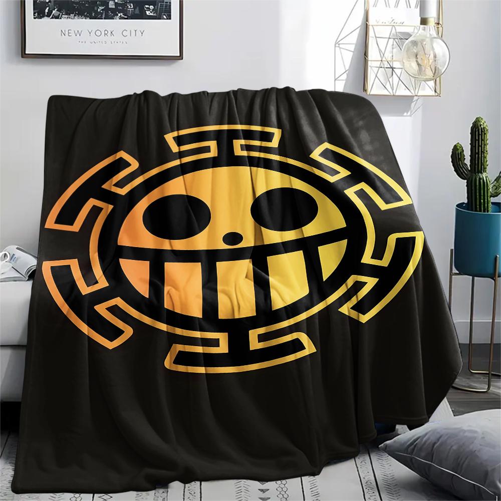 One Piece Character Print Flannel Blanket,High Quality Comfortable for All Seasons,Home Decor,Warmth and Comfort,Perfect for Christmas Gifts