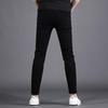 New 2024 Men's Slim-Fit Skinny Nine-Point Black Ripped Jeans for Spring/Summer.