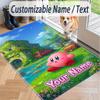 Custom Text Kirby Pattern Floor Rug Soft Indoor Carpet Mat Living Room Bedroom