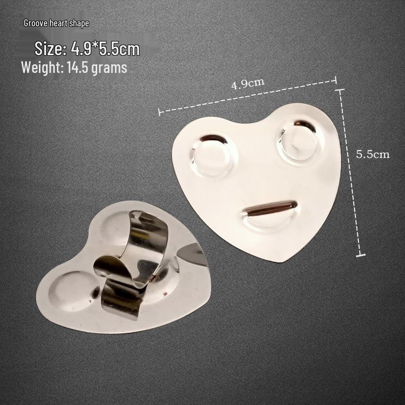 Stainless Steel Nail Art Color Mixing Palette and Finger Ring