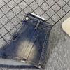 2025 Summer Retro High-Waist A-Line Denim Shorts for Women