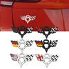 3d Metal American V8 United Kingdom Germany USA National Flag Logo Car Bumpers Side Badge Rear Trunk Sticker ID Plate Sticker Car Accessories