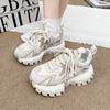 Qiao Feifei 2025 New Thick-soled Forrest Gump Shoes Women's Versatile Internet Celebrity Explosion Lightweight Non-slip Sports Dad Shoes Women