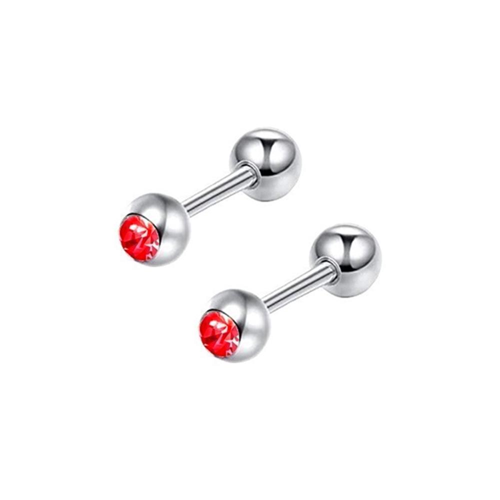 2X 6/8/10/12/14mm Barra de Aço Cartilagem da Orelha 3mm Bola de Cristal Tragus da Orelha Hélix Argola Barra Haltere Piercing Corporal