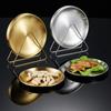 6pcs Durable Spit Bone Dish Stainless Steel Snack Tray Easy To Clean Garbage Plate Restaurant