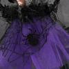 Halloween Party Decoration Witch Doll Decoration, Spooky Ghost Pumpkin Hanging with Gauze Skirt for Indoor Outdoor Decor Seasonal Ornament