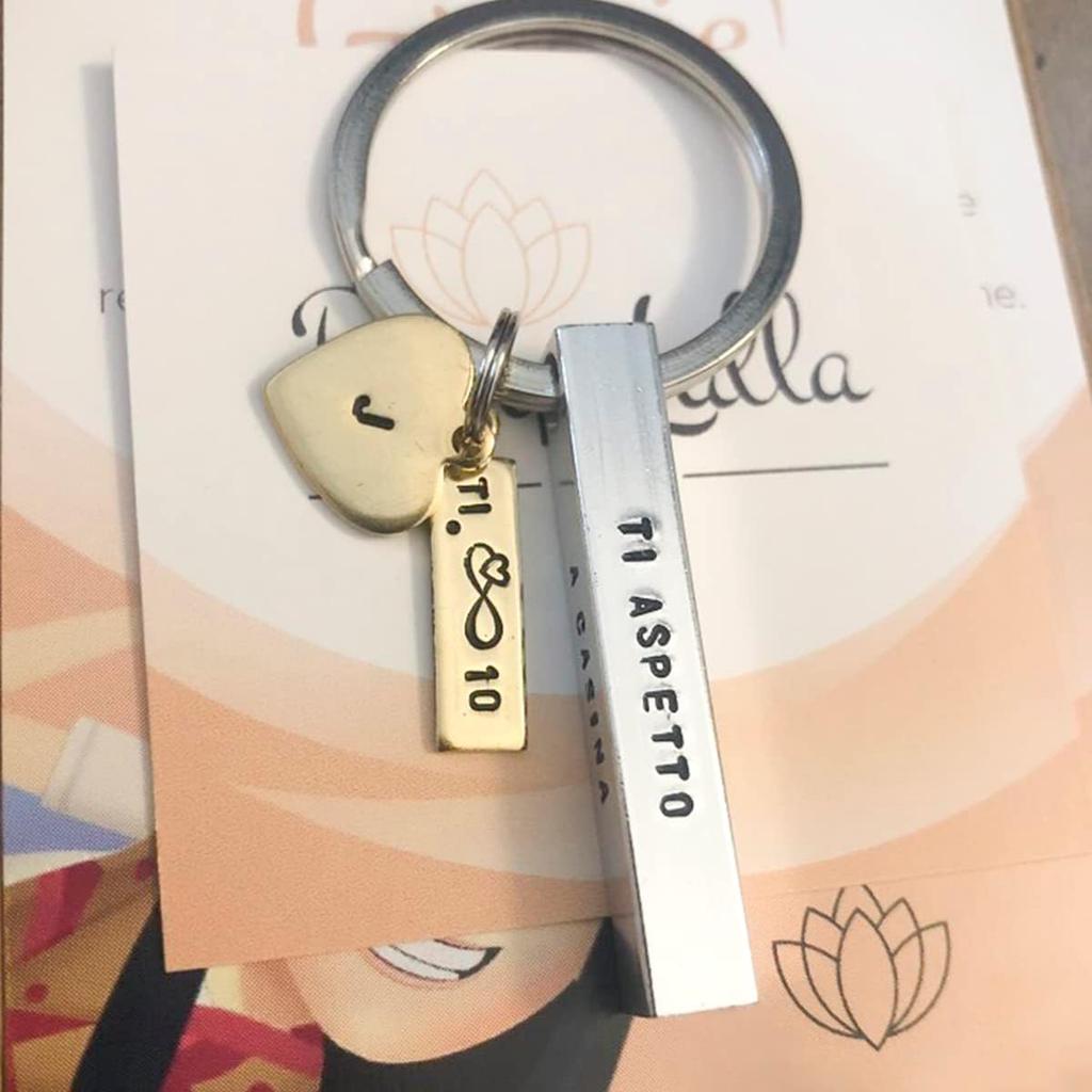 ABBECIAO 12PCS Aluminum 3D Rectangle Stamping Blanks - 1 1/2" x 1/4" Solid Bar Pendants for Necklace Keychain Making