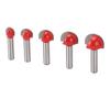 5 Pcs Round Nose Router Bit 8mm Shank Carbide High Hardness Core Box Router Bit for Woodworking