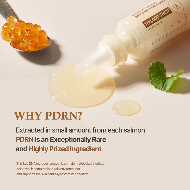 HEVEBLUE Salmon Caring Centella New Pair PDRN Booster 100,000 Shot Essence (1ea)