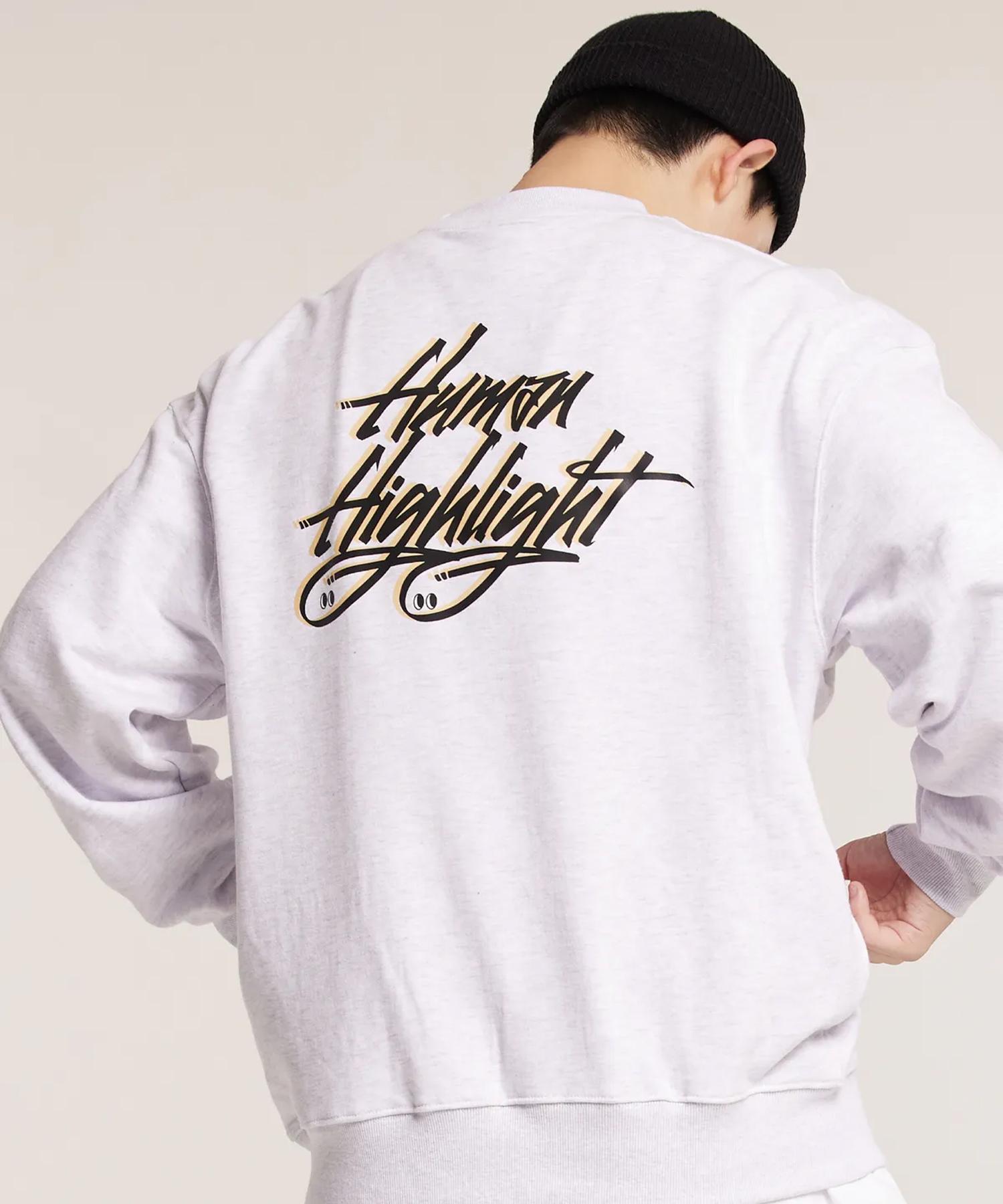 Свитшот с логотипом Cream Soda Lab Human Highlight Светло-серый Желтый L