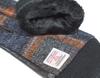 Sleeping Sheep Harris Tweed Leather Combination Smartphone with Orange CK Men's Gloves, Compatible, Fleece-Lined, 24cm, Case, (with Cuffs)
