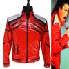 Červená zipová bunda Michaela Jacksona MJ Beat It Kostýmy pro imitátory Halloween Dárek Vánoce