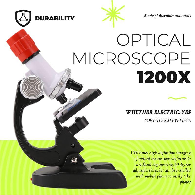 A84E-Children's Microscope 1200 Times Student Scientific Experiment Puzzle Science And Education Set