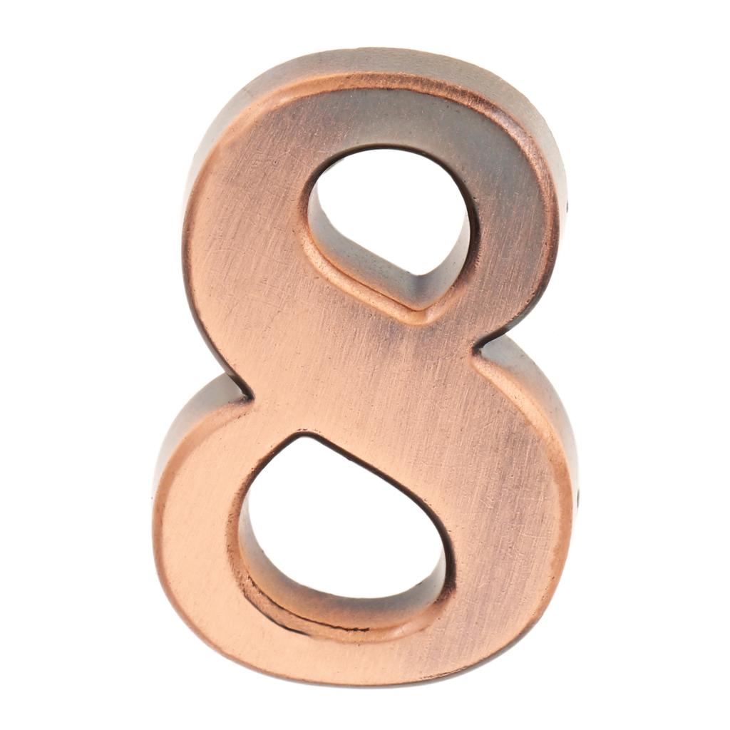 DRELD Old Antique Copper House Number Plastic Door Plate Custom Sign Door Number Sticker for Hotel Apartment Villa Door Plate