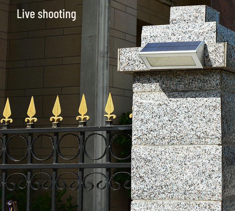 Smart LED Waterproof Solar Wall Light with Microwave Radar Sensor for Outdoor Courtyard