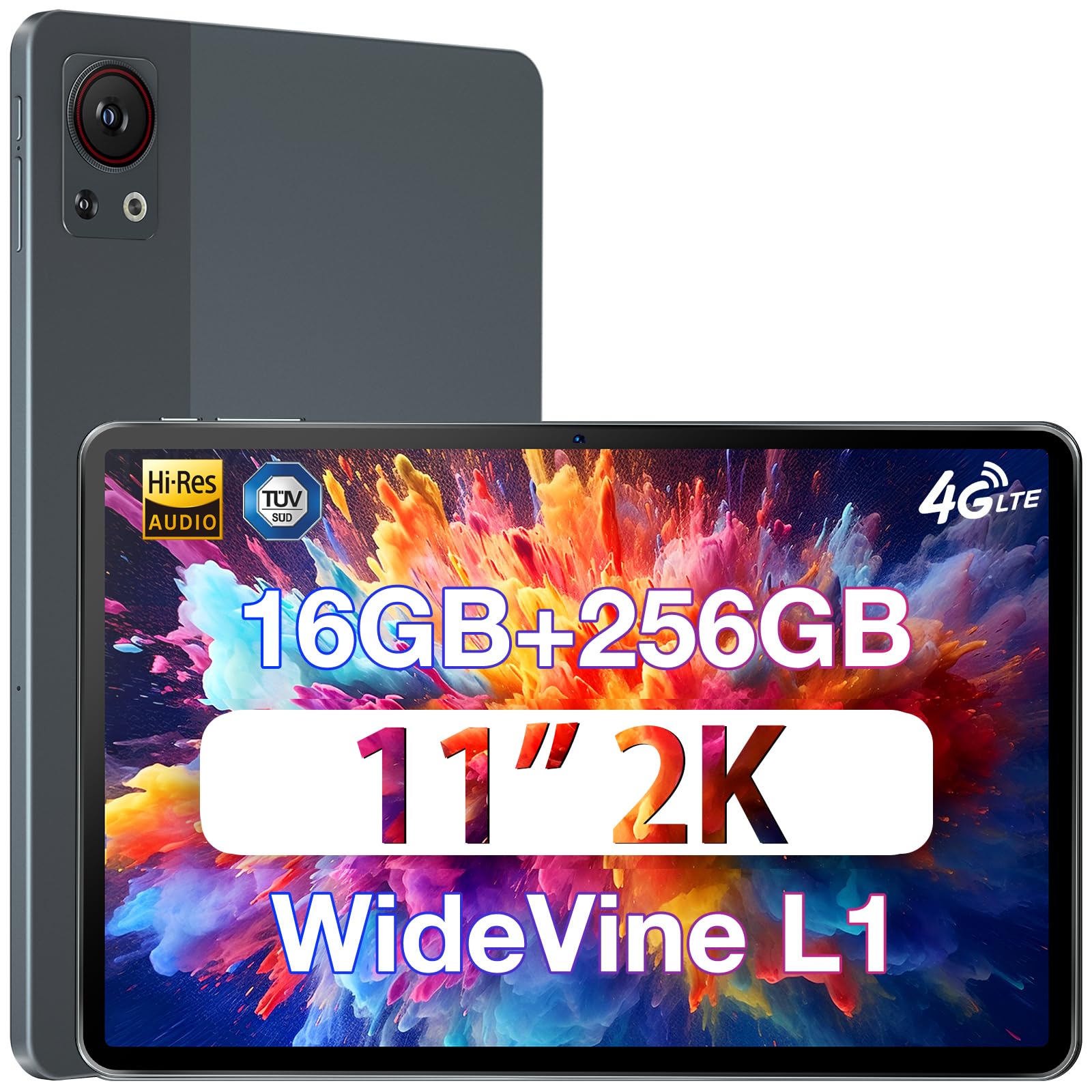 

DOOGEE T30S Android Widevine L1 4G 2K FHD 13MP AI TUV Blue Light Tablet, 11-inch, 16GB+256GB+1TB Expansion, Compatible, SIM-Free, LTE+5G WIFI, 8-Core сірий колір