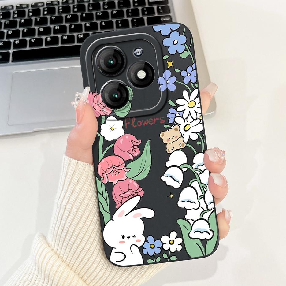 For Itel A70 Case A665L Cute Panda Cartoon Cover Soft Silicone Shockproof Phone Case Fopr Itel A70 A 70 ItelA70 Back Cover Shell