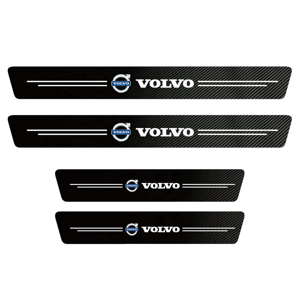 Auto Kohlefaser Einstiegsleisten Rot Schwarz Schwellenaufkleber Volvo XC90 V90 V60 XC60 V40 S80 S60 S90 C40 XC40 V70 XC70 C30 C70