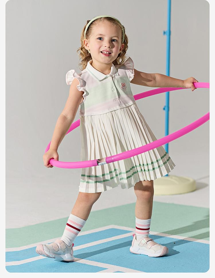 David Bella Children's Cool Dress Summer Dress New Girl Polo Pleated Skirt Baby Sports Dress