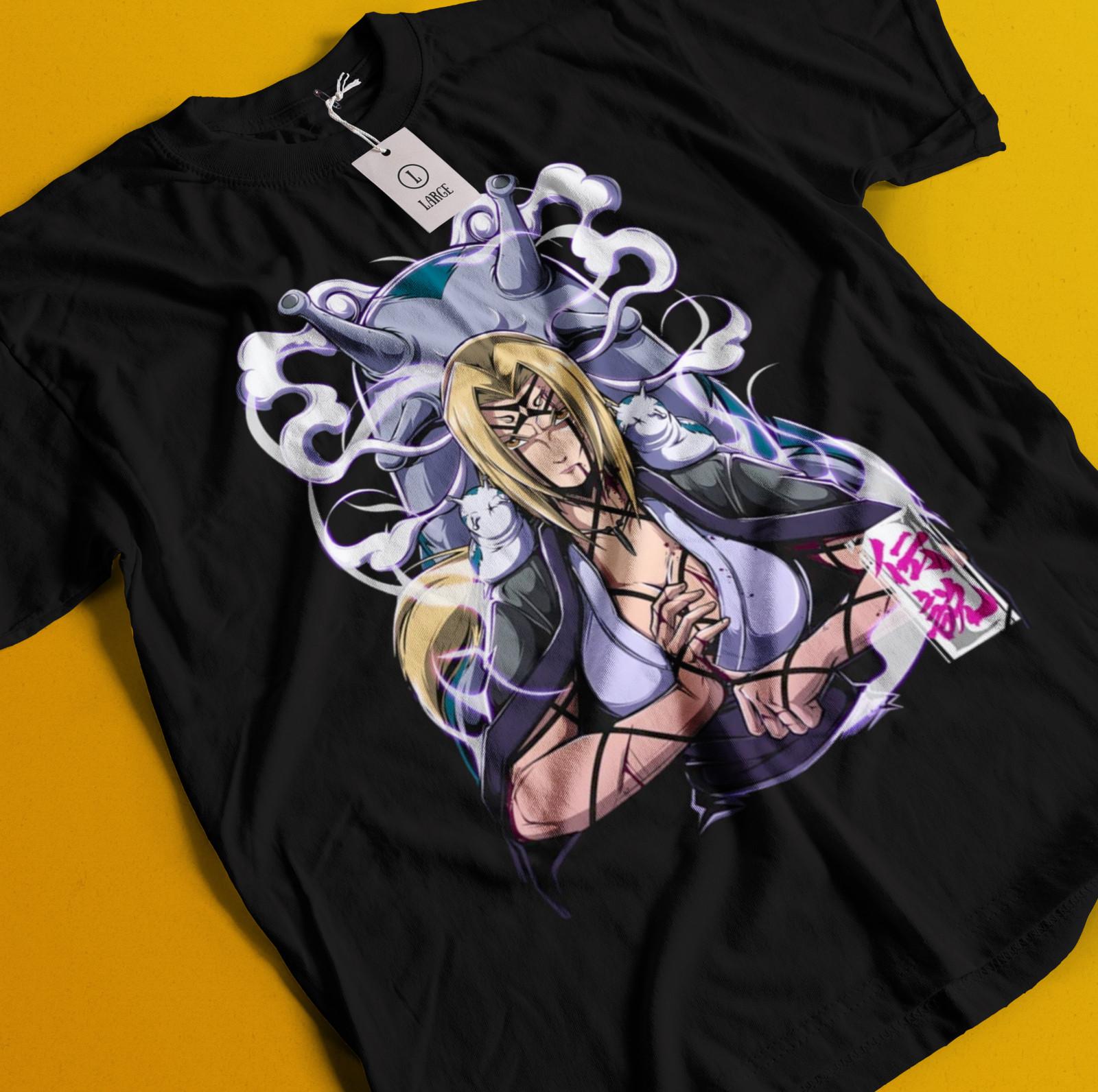 

Tsunade T-Shirt Mens Womens Tees Top Naruto Tshirt Jiraya Shirt Madara Kakashi Itachi Uchiha Rock Lee L