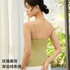 Small Camisole Vest Style Women's Summer Thin Design with A Beautiful Back and Seamless Chest Cushion Integrated Base White Outer Top