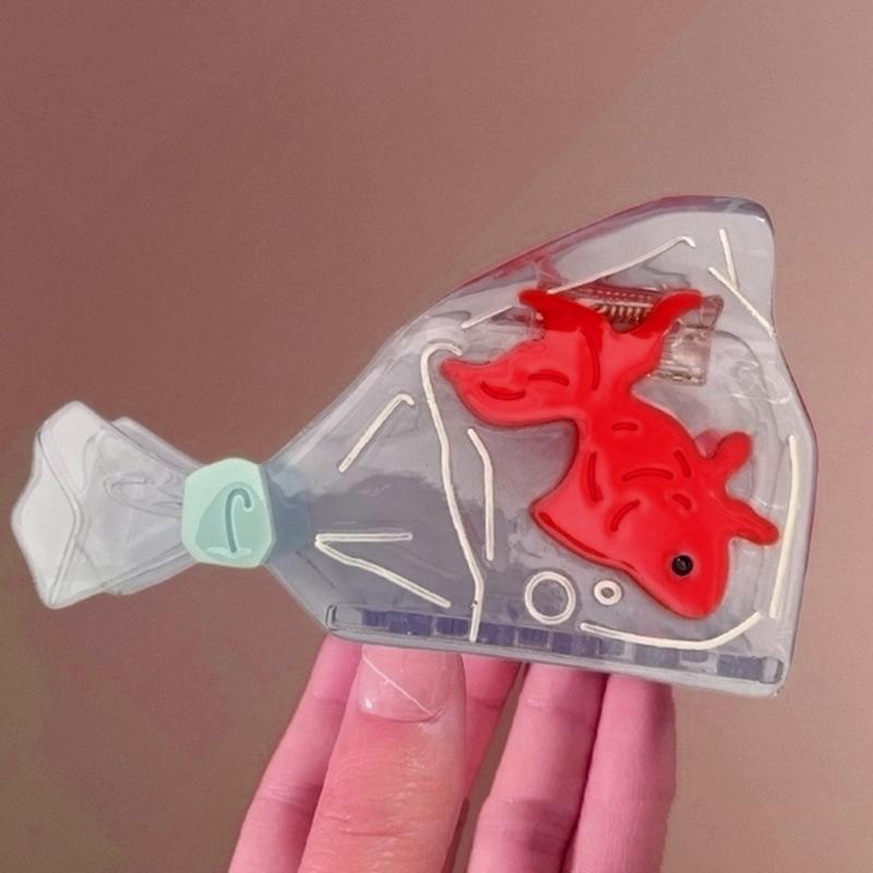 Creative Fish Design Hairpin Acetate Hair Claw Clip For Women Girls Cute Practical Hair Accessory Gift Daily Styling