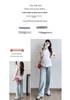 Maternity V-Neck Short Sleeve Pleated T-Shirt - Loose Fit, Belly-Covering, Solid Color, Summer Style