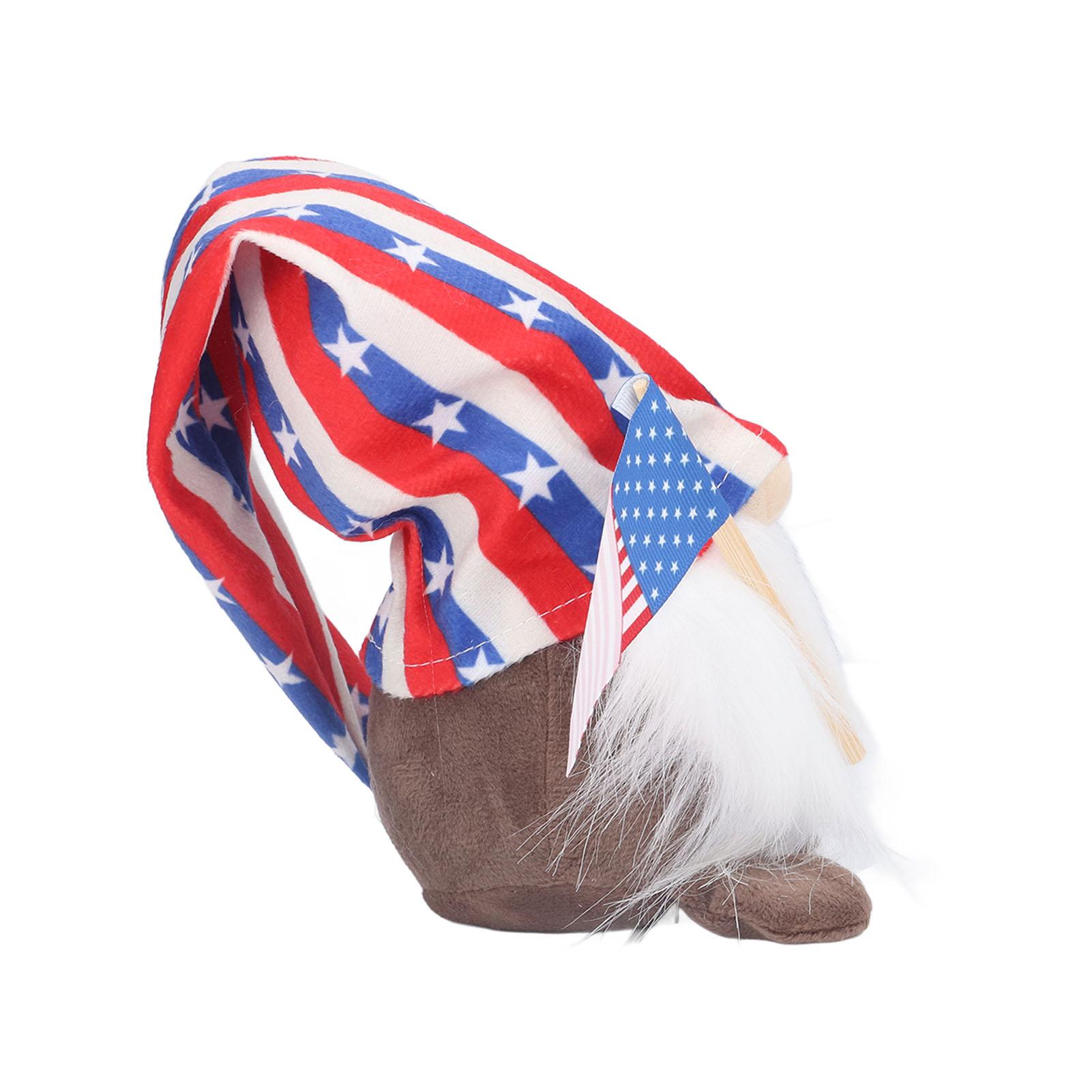 Gnome Doll Cute Faceless Patriotic Decorative Dwarf Doll Ornament for Office Living Room Bedroom Type 1