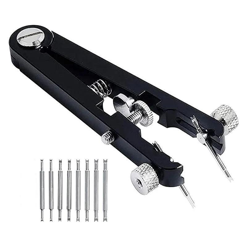 

Набор инструментов для снятия пружинных штифтов часов, инструмент-пинцет для пружинных штифтов, для снятия ремешков и браслетов часов, набор для ремонта чёрный