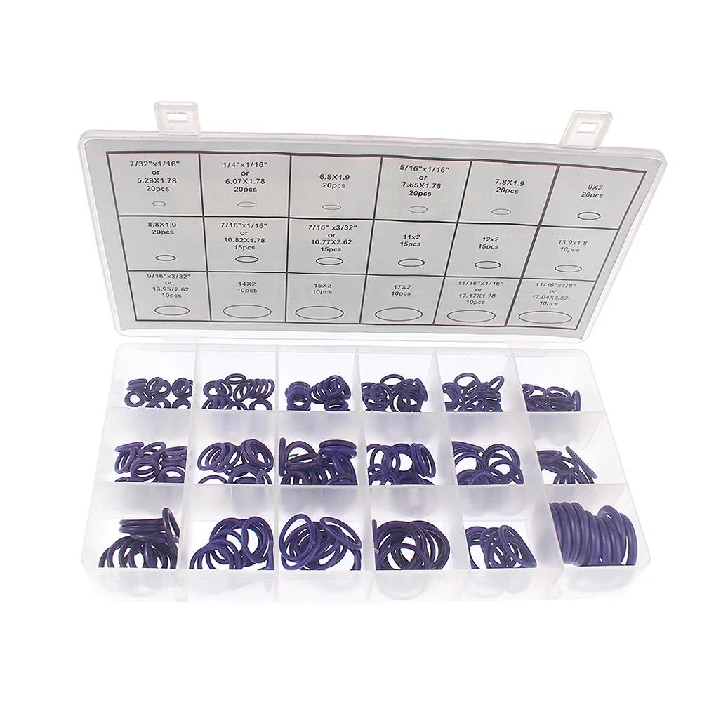 

270PCS O-Ring Rubber Gasket Seal Nitrile Rubber Bands High Pressure O-Rings Repair Kit Purple Sealing Elastic Band O Rings жёлтый