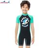 Kinder UV-Schutz Rash Guard Badeanzug Mit Kurzen Ärmeln Schwimmen Schnorcheln Strand Surfen Schnell Trocknend