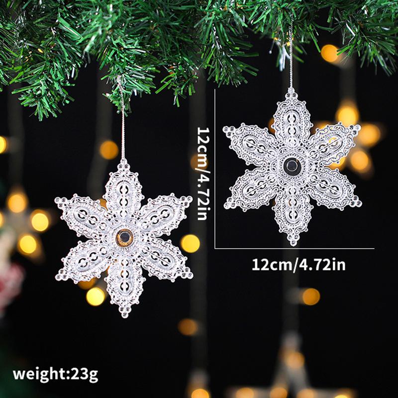 Christmas Xmas Tree Decoration Creative DIY Acrylic Hanging Ornaments Pendants Snowflake Snowman