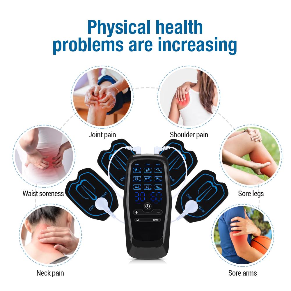 EMS TENS Muscle Electrostimulator Tens Unit Low Frequency Pulse Body Relaxing Massage Digital Meridian Physiotherapy Pain Relief