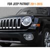 Front Headlight Bezels Cover Trim for Jeep Patriot 2011-2016 (Chrome)