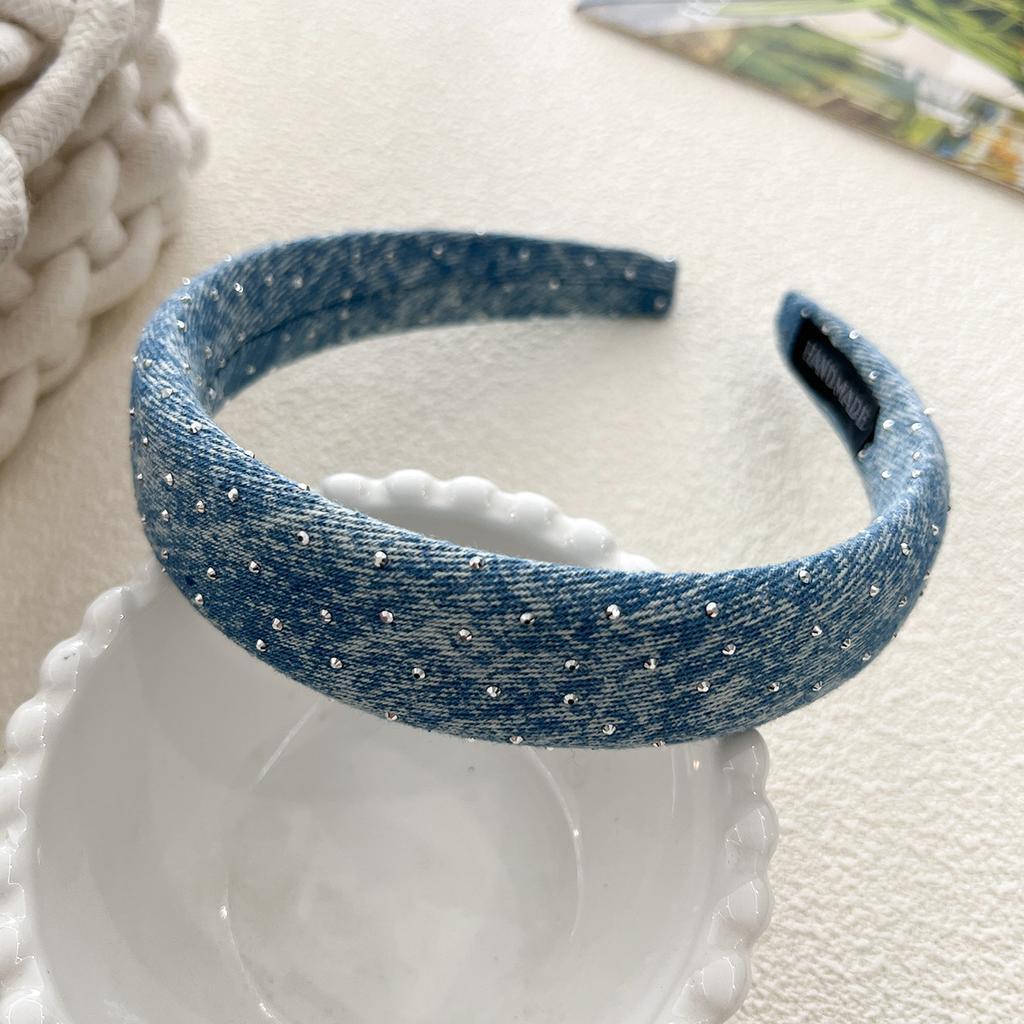 Denim Knot Cross Glitter Hairband Headband Adult Hair Accessories Hair Jewley