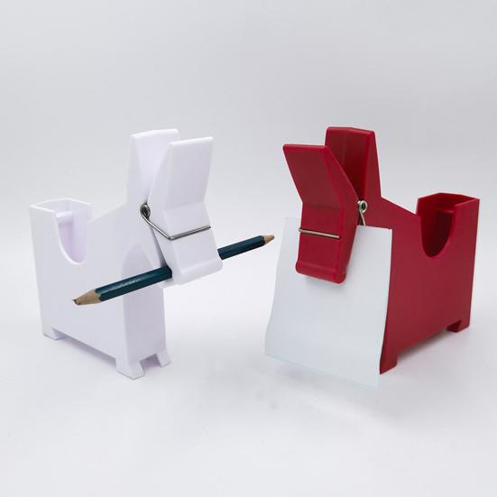 Desktop Memo Holder Sticker Note Holder Dispenser Pen Pencil Organizer Business Paper Container Funny Desk Decor