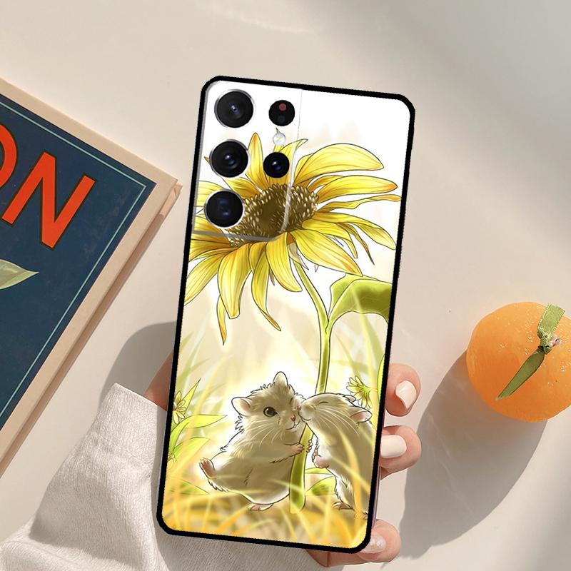 Hamster Kunst Handyhülle Für Samsung Galaxy S25 Ultra S24 S20 S21 S22 S23 Plus S9 S10 S25 FE Rückseite