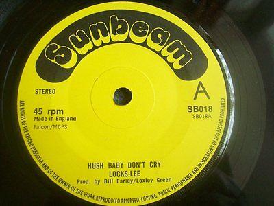 

7inch Record LOCKSLEE Hush Baby Dont Cry SB018 Sunbeam 1975 UK Reggae Ska Dub Used