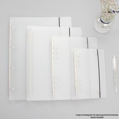 Notes studencki: Przezroczysty segregator A4/B5/A5/A6, 4/6/9-otworowy, z papierem bezdrzewnym 100g