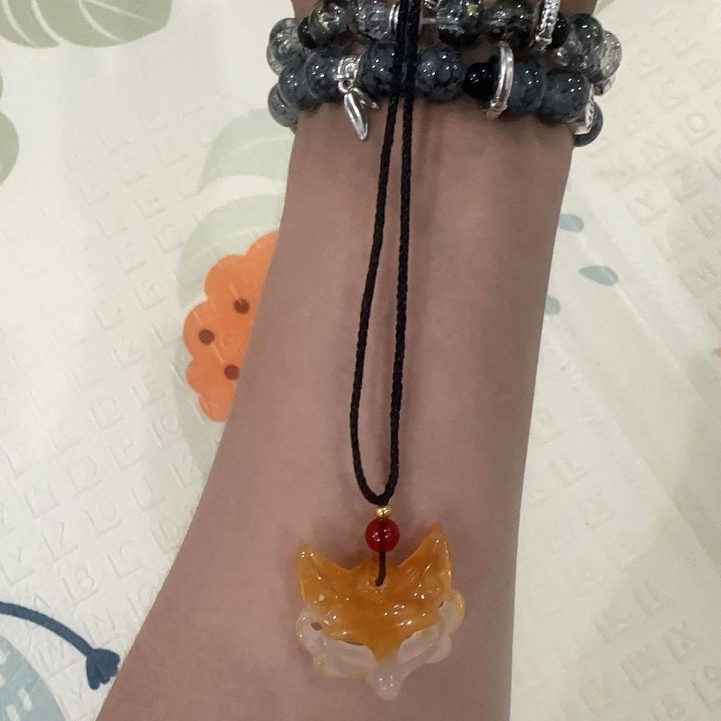 Fox Mask Pendant Necklace Chinese Aesthetic Unisex Jewelry For Couples Gift